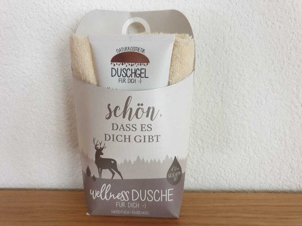 Duschgel Heimat 200ml mit Handtuch Baumwolle Naturkosmetik